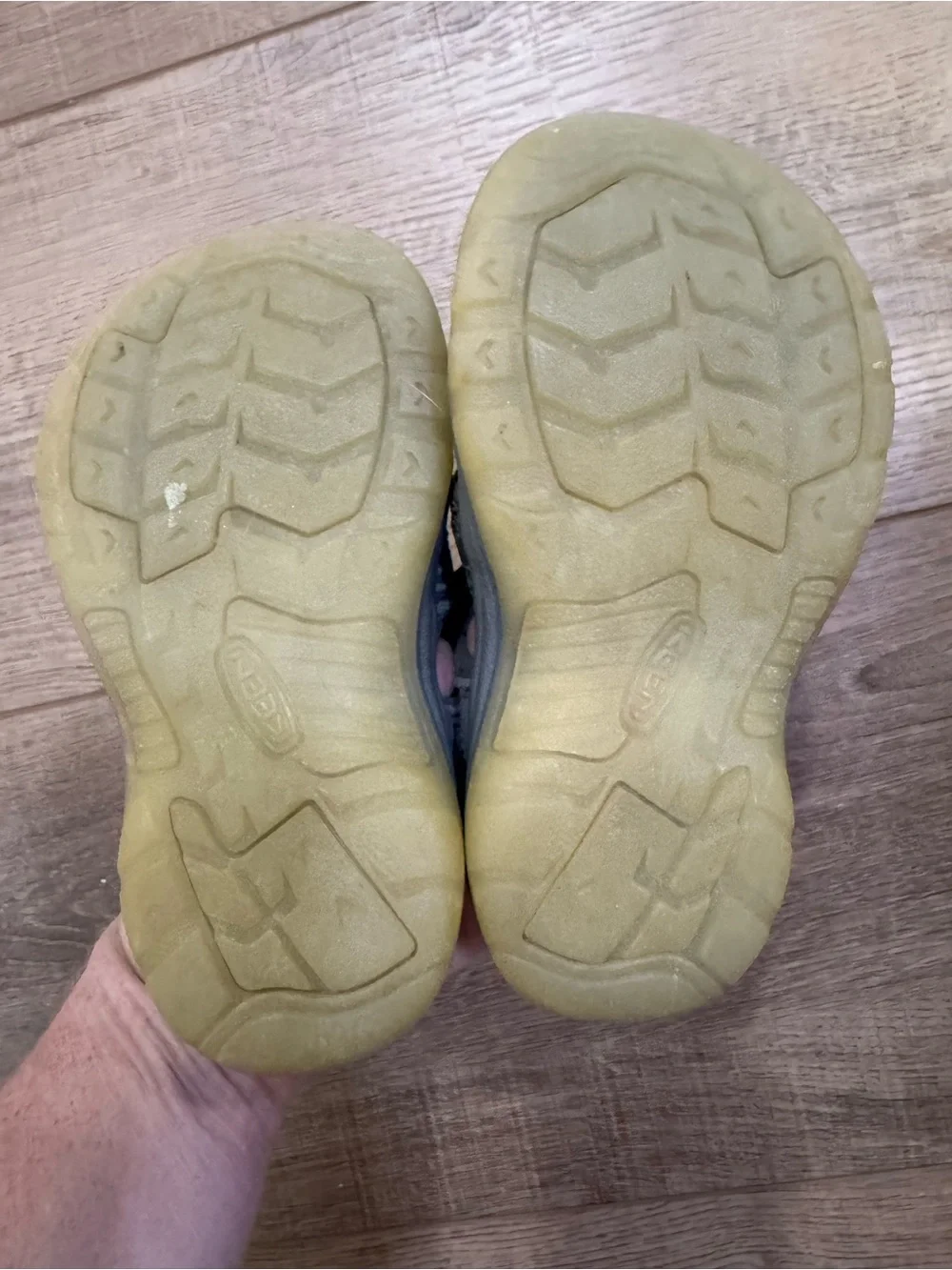 Keen Kids Gray and Light Green Closed-Toe Water Sandals